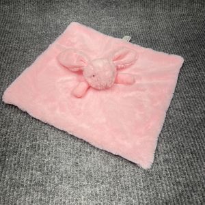 Apricot‎ Lamb Lovey Security Blanket Pink Bunny 13x13 Stuffed Animal Toy Plush